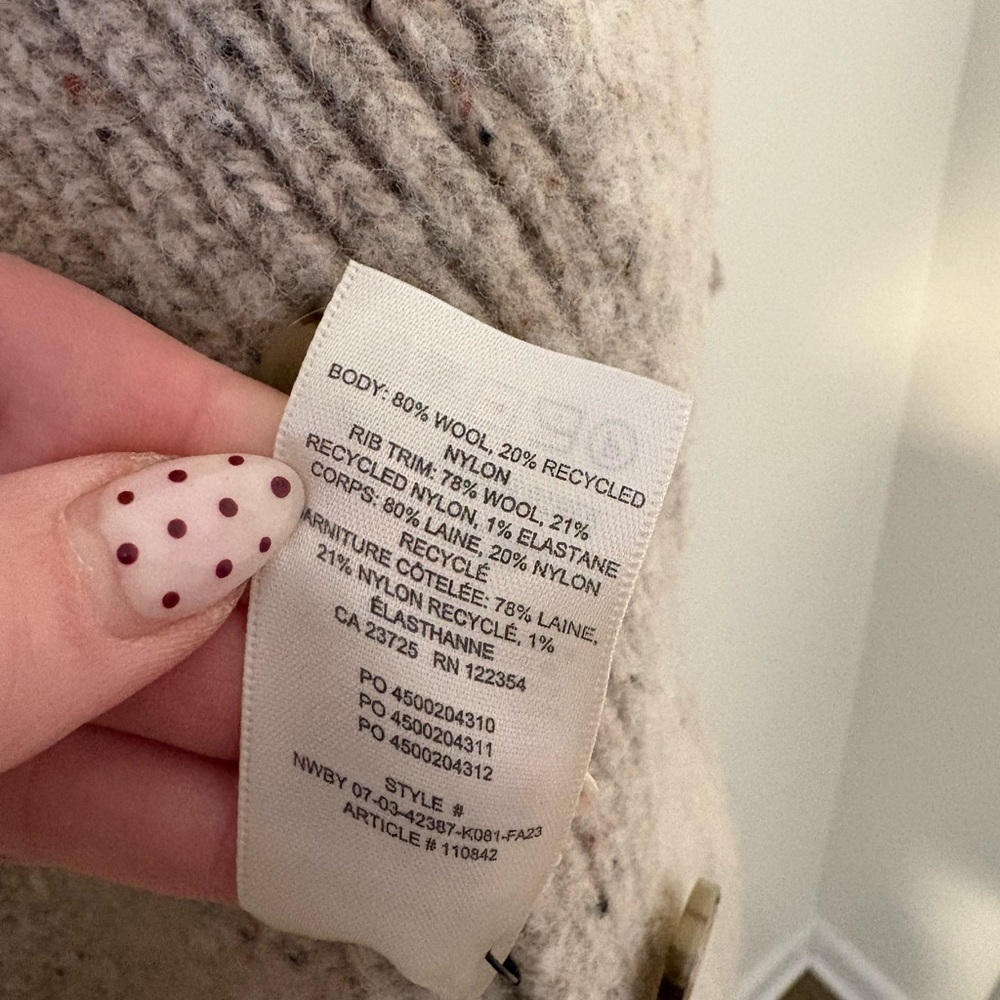 Aritzia Wilfred Wool Cardigan Small - Picture 3 of 5